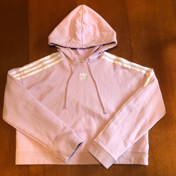 Purple Adidas Cropped Hoodie - Picture 3 of 3